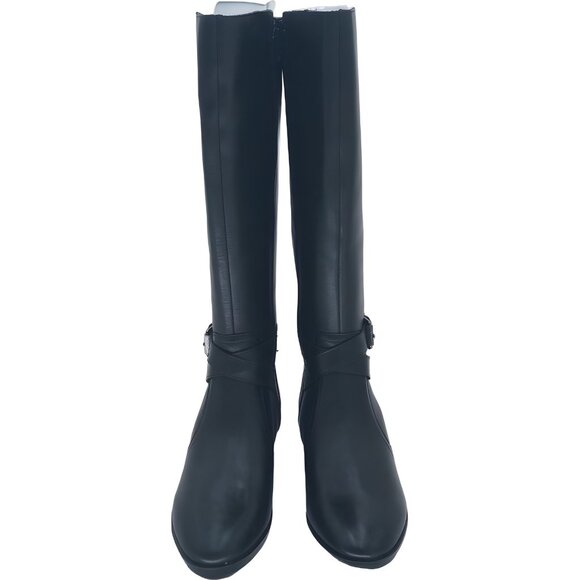 Naturalizer Rena Riding Boots Black Leather Zip Tall Buckle Women's US 6M - Picture 5 of 6